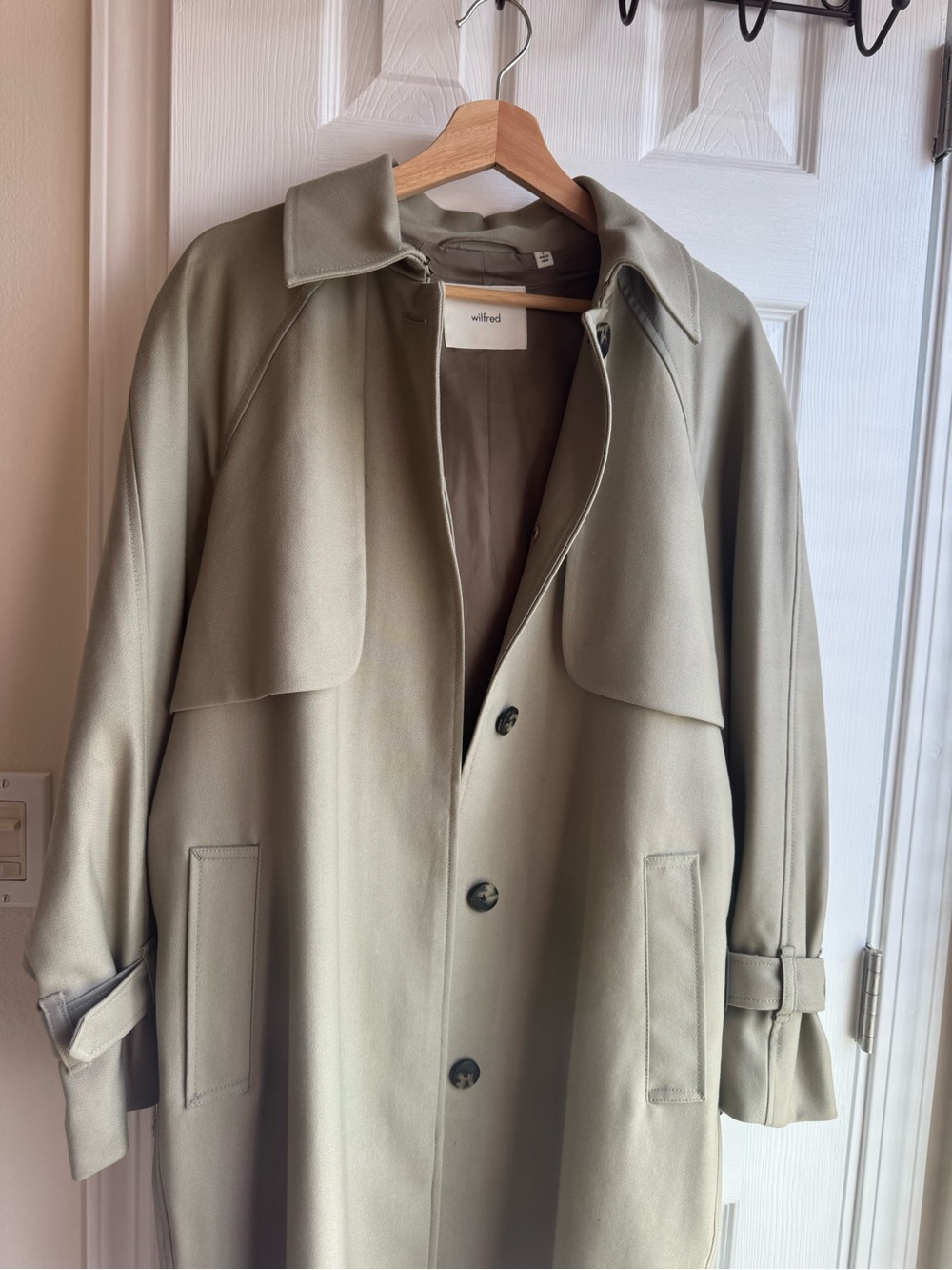 Aritzia Wilfred Olive Trench Coat with Belt - Picture 6 of 7